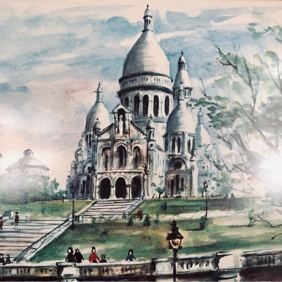 VINTAGE Arno Paris Le Sacre Coeur print - Picture 5 of 10
